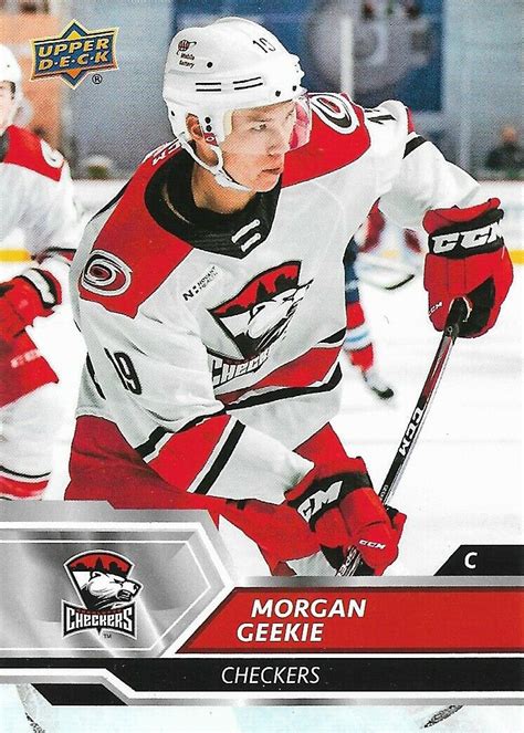 Geekie hasn't suited up for the hurricanes since feb. Future Watch: Morgan Geekie Hockey Cards, Carolina ...