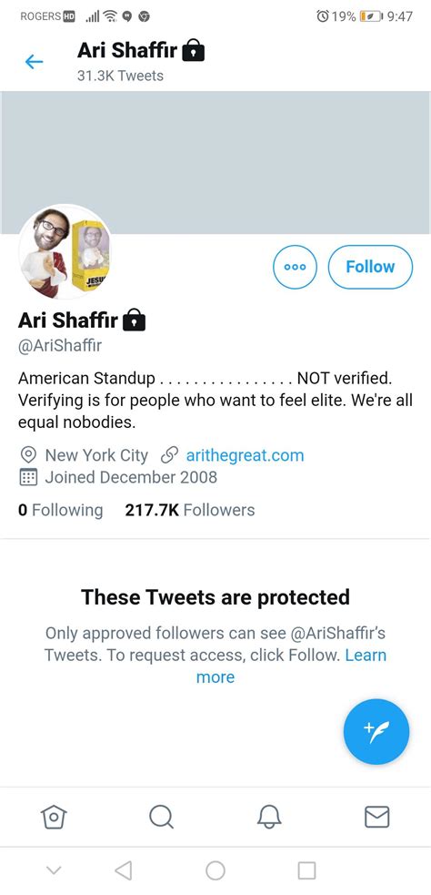 I know i had to come up with something really awful. Ari has made his Twitter a safe place . : AriShaffir