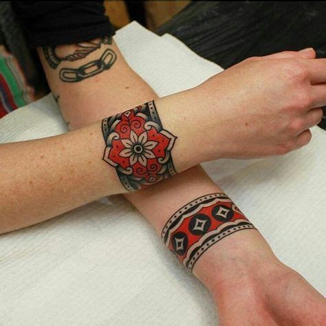 The wide leather band is made of high quality, genuine brown leather and has a three dimensional, laser etched tribal tattoo design. Pin by Alma Lizarraga on Tribal tattoos | Cuff tattoo, Arm ...