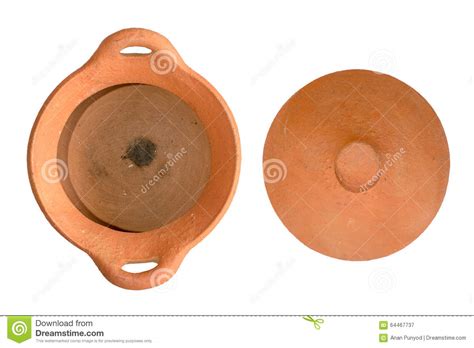 When cooking with a pot in the oven, you don't have to preheat the oven. Clay Pot Cookware Isolate On White Background Stock Image ...