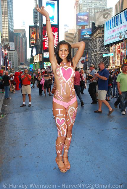 The color and size modify the display of the paint brush's pen marks. ipernity: Times Square Body Painting - October 5th, 2013 ...