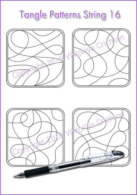 Share your thoughts, experiences and the tales behind the art. Strings for drawing zentangles_16. Zentangle от ZentangleHouse | Zentangle, Dessins zentangle ...