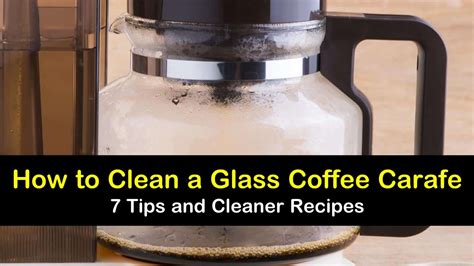 Now, add three tbsps of table or rock salt, two cups of ice cubes, and a cup of water into the coffee pot. How to Clean a Glass Coffee Carafe - 7 Tips and Cleaner ...