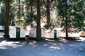 Official examines one of the tent cabins in yosemite national park. Yosemite National Park Curry Village