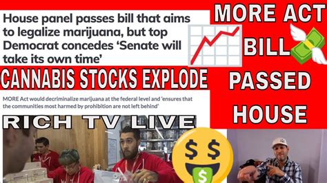 A 10 cents levy will be payable by service providers of telecommunication companies for every one gigabyte of data used by their customers. CANNABIS STOCKS EXPLODE 🔥📈MORE ACT BILL PASSED HOUSE 24-10 ...