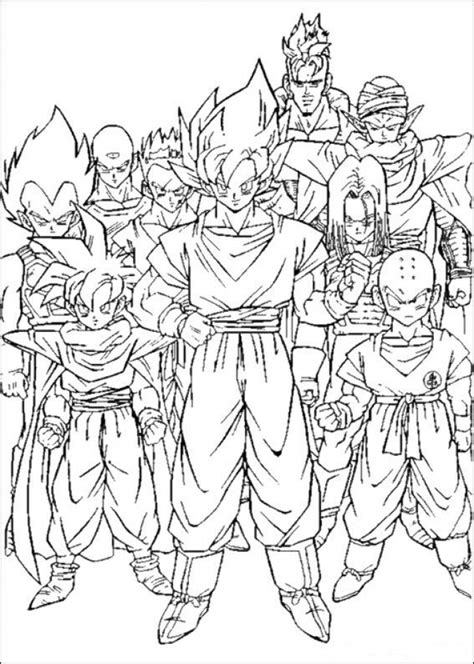 One printable shows a dragon drawn in circle to represent the symbol of. Get This Printable Dragon Ball Z Coloring Pages 18009