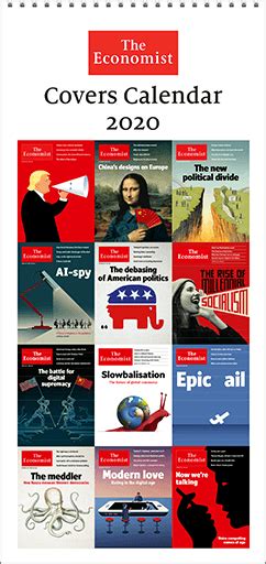 The front cover of the economist magazine 2021 is showing some symbols that what would be the world in 2021 and these. The Economist Covers Calendar 2021 | 2022 Calendar