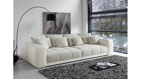 Due to increased demand and shipping delays, you may experience longer wait times to receive merchandise. Big Sofa SAM Polstermöbel XXL Sofa in weiß grau beige 310