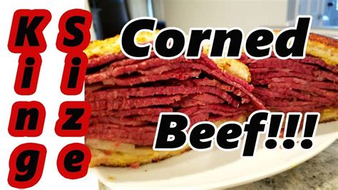 Corned beef can be bought cooked and ready to eat and is sold in cans. Corned Beef Sandwich! Super Sized on the Griddle ...