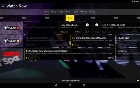 Complete bt sport app sports network channel details: BT Sport - Android Apps on Google Play