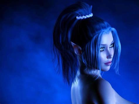 She is also aloe, cooling, releasing, speaking one's truth. Female Blue Elf | Book inspiration, Elven, Elves