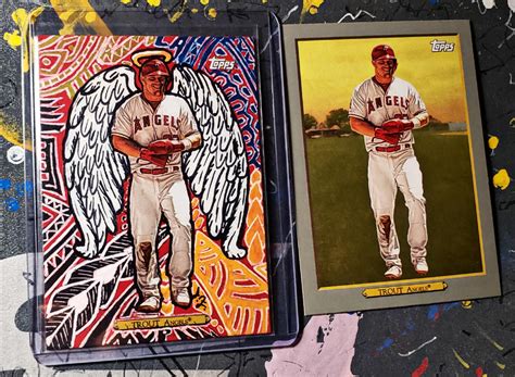 List rulesvote up the silliest baseball cards. My 2nd custom painted baseball card, Turkey red Mike Trout ...