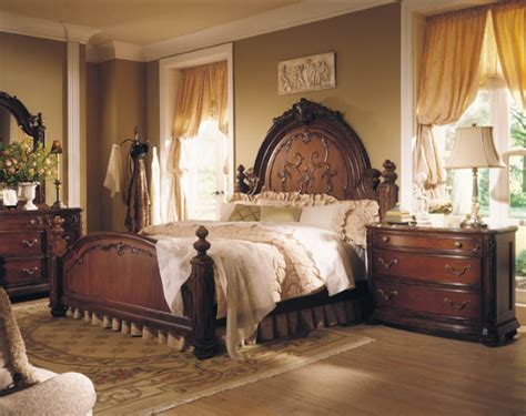 The jessica collection bedroom set includes a platform bed, nightstand, six drawer dresser and mirror combo. Jessica Mcclintock Home Bedroom Set American Drew Furniture