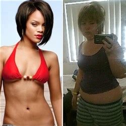 I heard she has a twin sister but then i also heard thats its just her alter ego. Rihanna's Doppelganger Found On Twitter