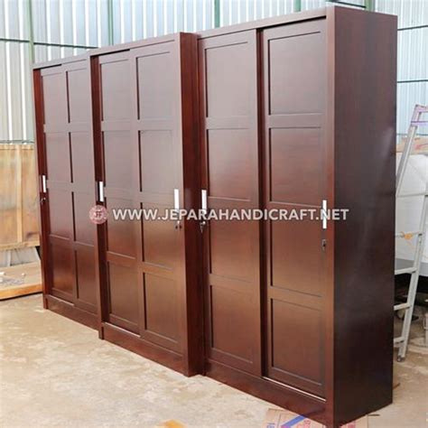 Lemari pakaian 2 pintu sliding atau geser harga lemari pakaian sliding model minimalis. Jual Lemari Pakaian Jati Minimalis 6 Pintu Sliding Jepara