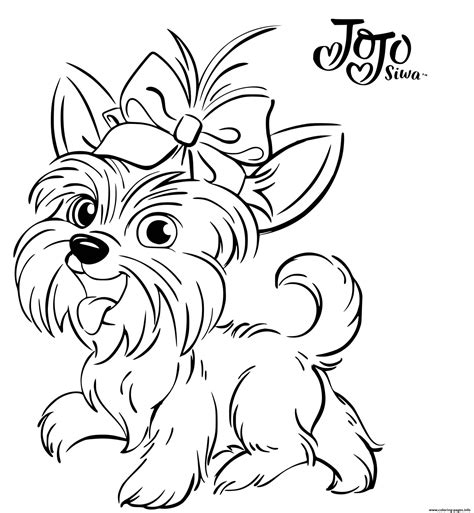 If you live on earth, there is no way you do not know the new children's star jojo siwa. Jojo Siwa Bow Bow Dog Coloring Pages Printable