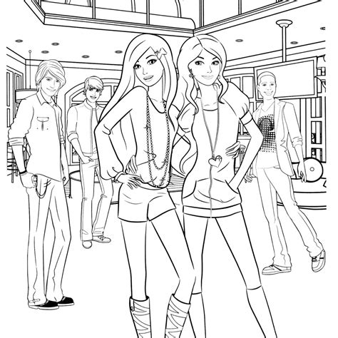 Coloring pages barbie free pdf format miraculous ladybug cars kids cool clip art volleyball cat sheets. Barbie And Friends Coloring Pages - Coloring Home