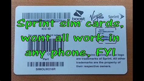 View the graphic below to determine the appropriate sim card for your phone. sprint sim cards are phone specific. FYI. Sprint invalid sim. - YouTube
