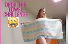 towel drop bra challenge panty lol