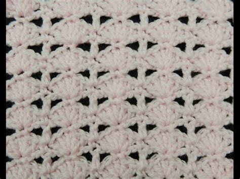 Puntos tejidos a crochet y/o ganchillo paso a paso fácil de tejer en video tutorial, puntos tejidos especiales para tejer colchita o. Crochet: Punto Abanico # 11 - YouTube