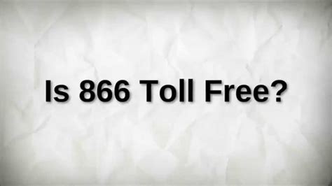 And why are businesses still heavily demanding toll free numbers? Is 866 Toll Free - YouTube