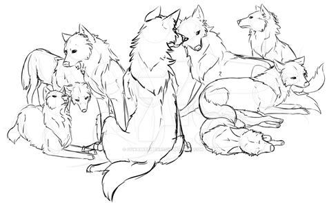 Cute fox drawing cute wolf drawings anime wolf drawing furry drawing animal drawings deer coloring pages fox coloring page. My Wolf Pack by OokamiReiben96 on DeviantArt