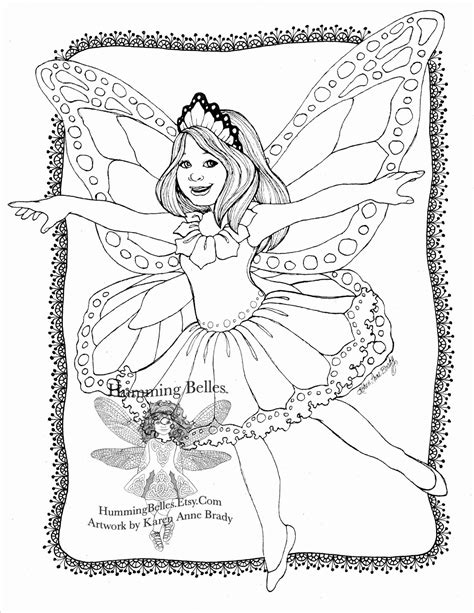 Printable butterfly coloring pages, coloring sheets and pictures for kids, children. Humming Belles".....: New illustrations and fairy paper ...