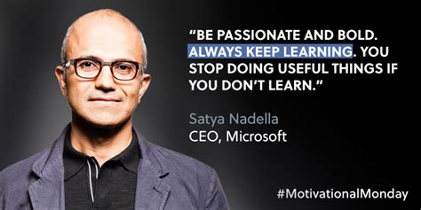 List of top 100 famous quotes and sayings about satya nadella to read and share with friends on your facebook, twitter, blogs. Satya Nadella Quotes & Sayings Images Motivational ...