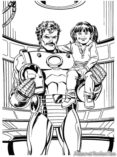 Catatanku anak desa gambar iron man untuk mewarnai. Mewarnai Iron Man | Mewarnai Gambar