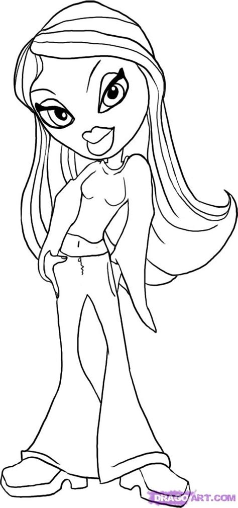 This is how your bratz character doll should look like when you are done drawing her. Barbie para colorir: Desenhos das Bratz para imprimir e ...