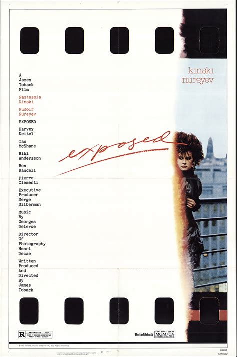 Exposed is the film in which concert violinist rudolf nureyev grabs his bow and plays the lissome body of nastassja kinski. Exposed 1983 Original Movie Poster #FFF-52706 ...
