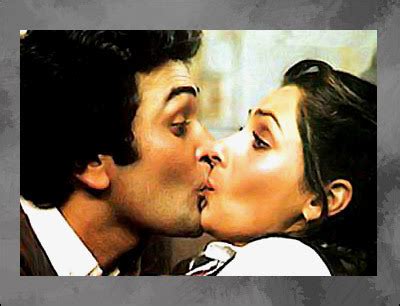 Vinod khanna is seen kissing madhuri dixit in this scene from dayavan. ACTRESS GALLERY: BOLLYWOOD LIP KISSES