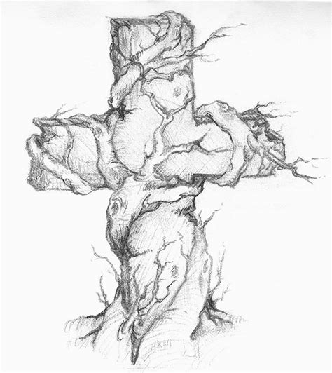 Cross tattoo with anchor drawing ideas with flying bird, this can be a good tattoo idea for men and women. Tree Root Tattoo - Final Design by mrkozak on DeviantArt
