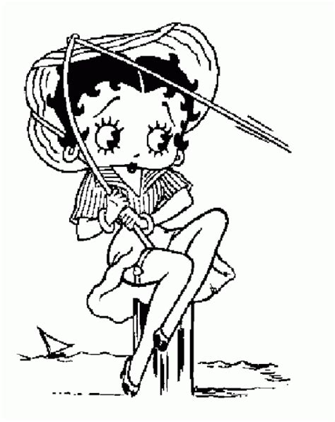 This halloween ghost coloring pages was posted in the coloring pages category. Betty Boop Coloring Page | Cartoon coloring pages, Betty ...