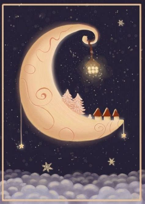 Ajout du dessin animé droïdes : Clair de lune | Magnifique lune, Art à thème lune, Dessin noel