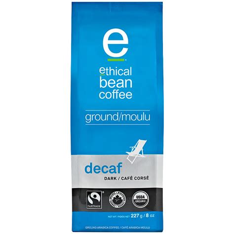 100% fairtrade + organic coffee roasted in canada • sourced seasonally • trace each bag from crop to cup via unique qr code on the back • tag us w #justbetter. Ethical Bean - Decaf - Ground Coffee - 227g | London Drugs