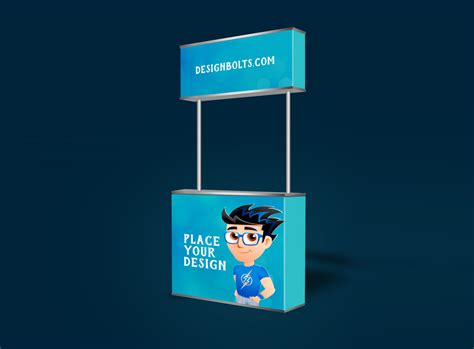 Free trade show exhibition display booth stand mockup psd set. Free Trade Show Booth Display Stand Mock-Up PSD (With ...