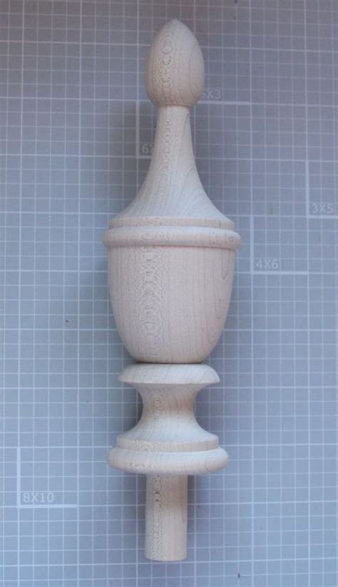 Vintage architectural finial wood wooden solid. Large Selection of Wood Finials. Classic and Classy ...