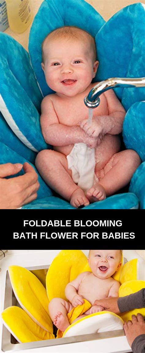 Give your baby a warm bath. Foldable Blooming Bath Flower for Babies | Baby bath time ...