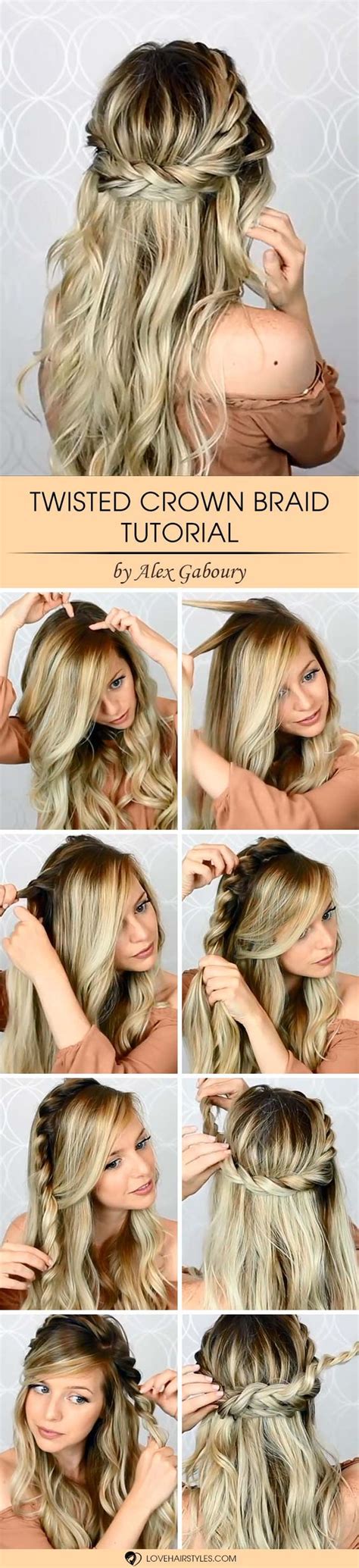 Girls with shinny brown hair can easily carry this hairstyle. The Best Crown Braids DIY Tutorials For Princess Look Anywhere