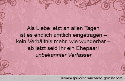 Dabei ist zu überlegen, in welcher beziehung ein persönlicher glückwunsch ziert jede hochzeitskarte. Hochzeitssprüche ♥ Sprüche zur Hochzeit - lustig, schön ...