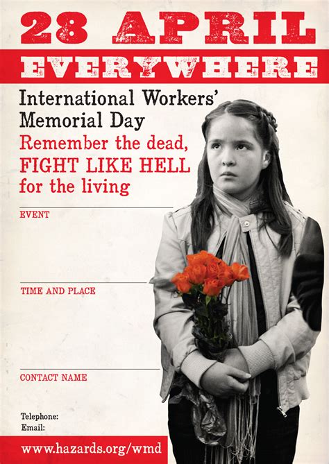 Please check back 10am on april 28, 2021. International Workers' Memorial Day, April 28: "Remember ...