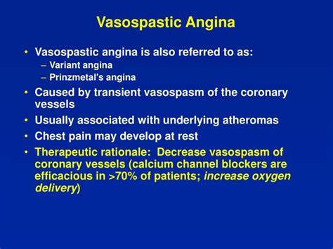 Prinzmetal angina generally responds promptly to. PPT - Antianginal Drugs PowerPoint Presentation - ID:1196154
