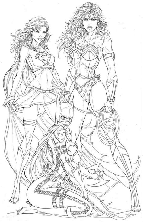 Top 20 superhero coloring pages: Wonder woman supergirl and batgirl | Marvel/DC Comics ...