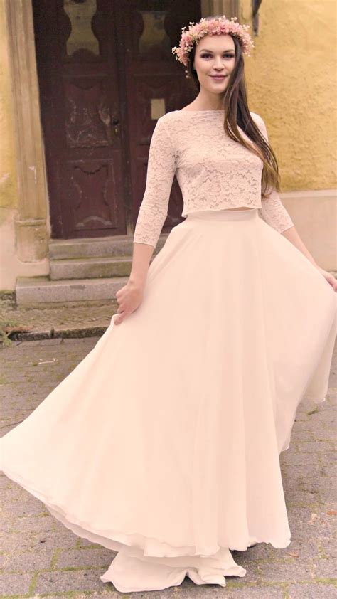 ❤ top qualität & günstiger preis. extravagantes zweiteiliges Brautkleid SUZU in 2020 ...