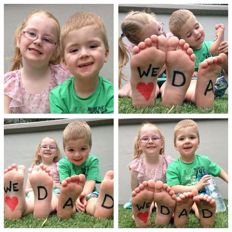 With father's day just around the corner, now is the time to think of the man that stood tall in your life from day one. Father's Day feet...shhh it's a surprise | Creative ...