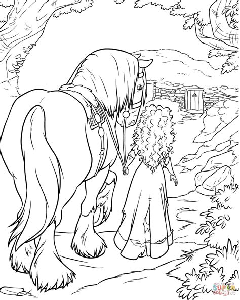 Free printable princess merida coloring page for kids to download disney princesses coloring pages. Merida And Angus coloring page from Brave category. Select ...