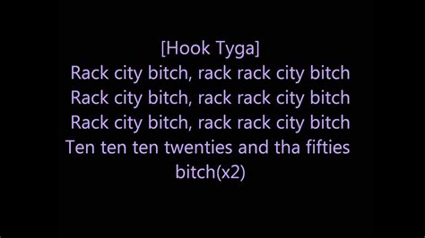 Racks on, racks off see that blonde strip when my hats off looking at my rollie, bout 30. Rack City (Remix) - Tyga ft. Wale, Fabolous, Young Jeezy ...