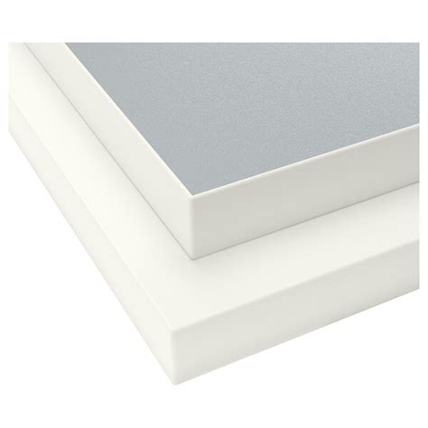 Stk704g light grey / black. EKBACKEN Worktop, double-sided, with white edge light grey ...
