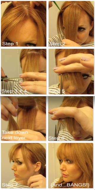 Determine the length of your bangs. How to Cut + Trim Your Own Bangs at Home Like a Pro ...